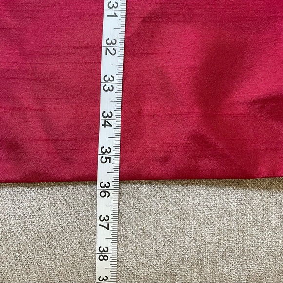 Chico's Newer Tag 3/4 Sleeve Pockets Deep Red Lined Taffeta Jacket Duster - Picture 10 of 10